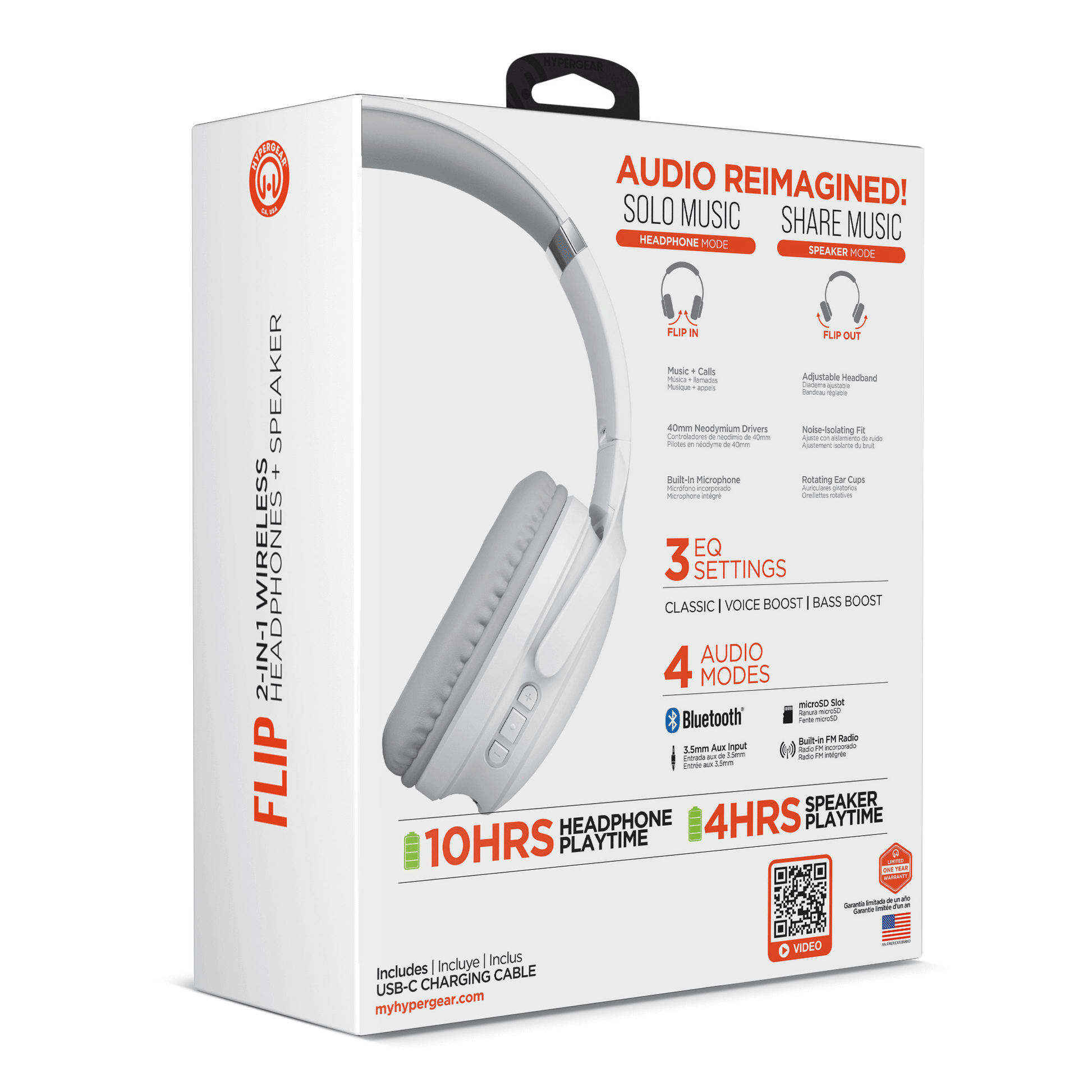 HyperGear Flip 2-in-1 Headphones Plus Speaker - Renee Lane Company