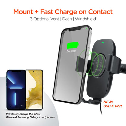 HyperGear Gravity 15W Wireless Fast Charge Mount - Renee Lane Company
