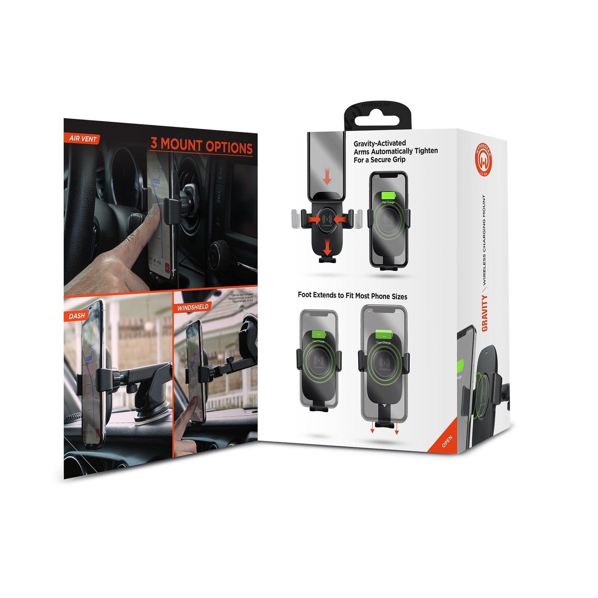 HyperGear Gravity 15W Wireless Fast Charge Mount - Renee Lane Company
