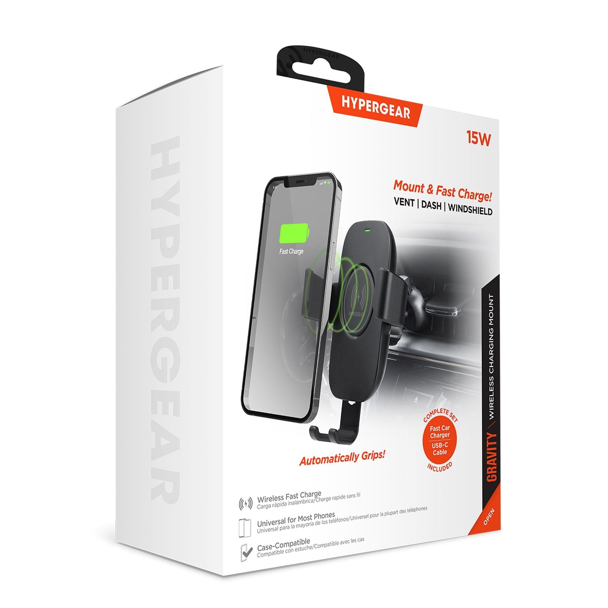 HyperGear Gravity 15W Wireless Fast Charge Mount - Renee Lane Company