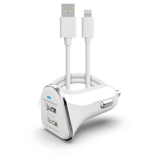 HyperGear Hi-Power Dual USB 3.4A Car Charger for iPhones iPads and AirPods - Renee Lane Company