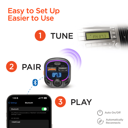 HyperGear IntelliCast Road FM Transmitter Car Charger - Renee Lane Company