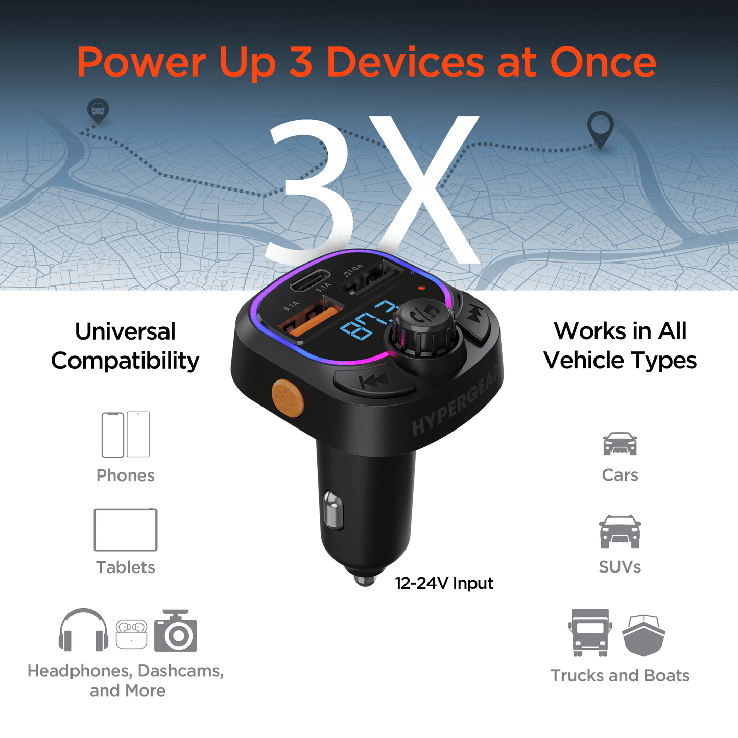 HyperGear IntelliCast Road FM Transmitter Car Charger - Renee Lane Company