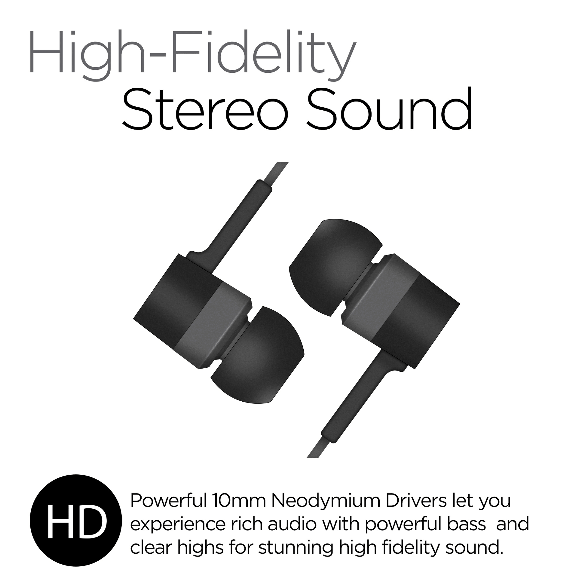 HyperGear Low Ryder Earphones w/Mic 3.5mm - Renee Lane Company