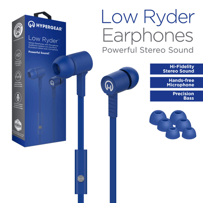 HyperGear Low Ryder Earphones w/Mic 3.5mm - Renee Lane Company