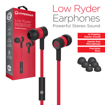 HyperGear Low Ryder Earphones w/Mic 3.5mm - Renee Lane Company