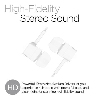HyperGear Low Ryder Earphones w/Mic 3.5mm - Renee Lane Company