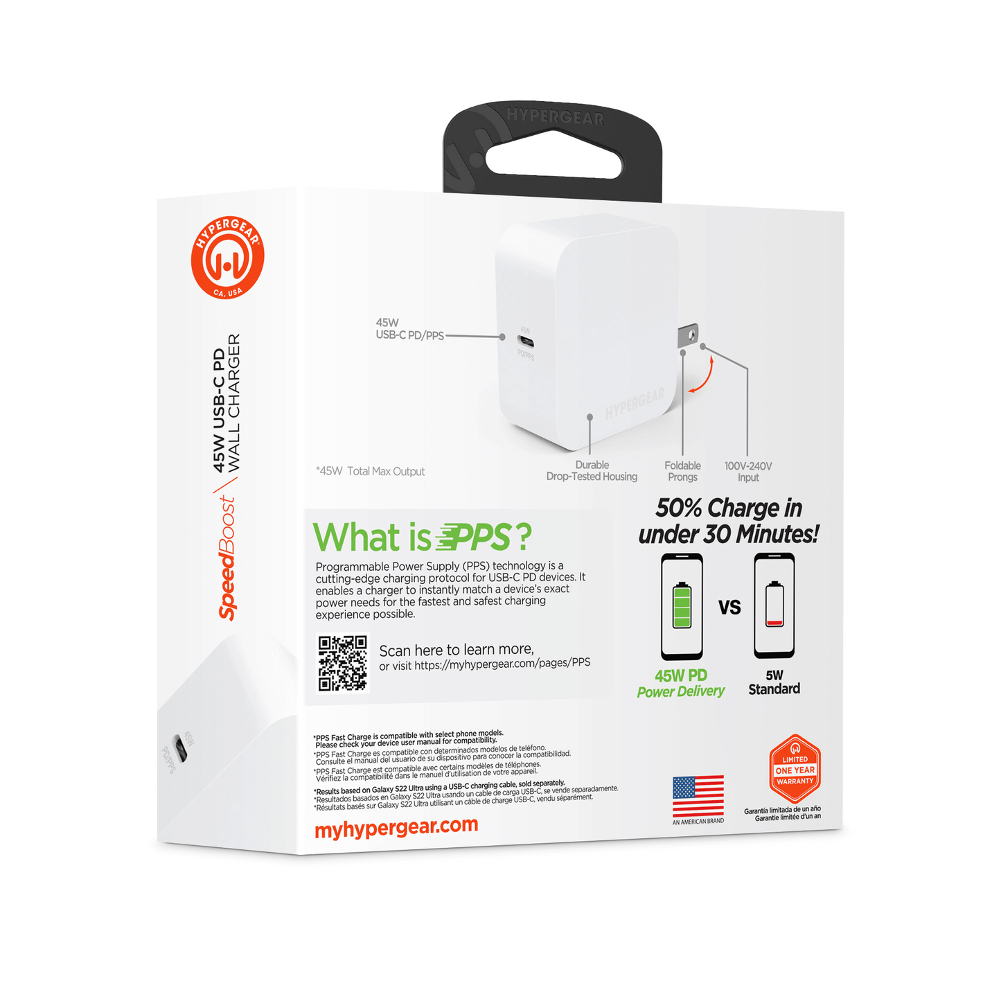 HyperGear PD45W USB-C Wall Charger - Renee Lane Company
