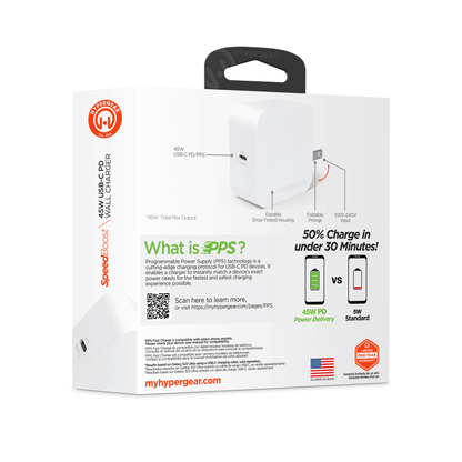 HyperGear PD45W USB-C Wall Charger - Renee Lane Company