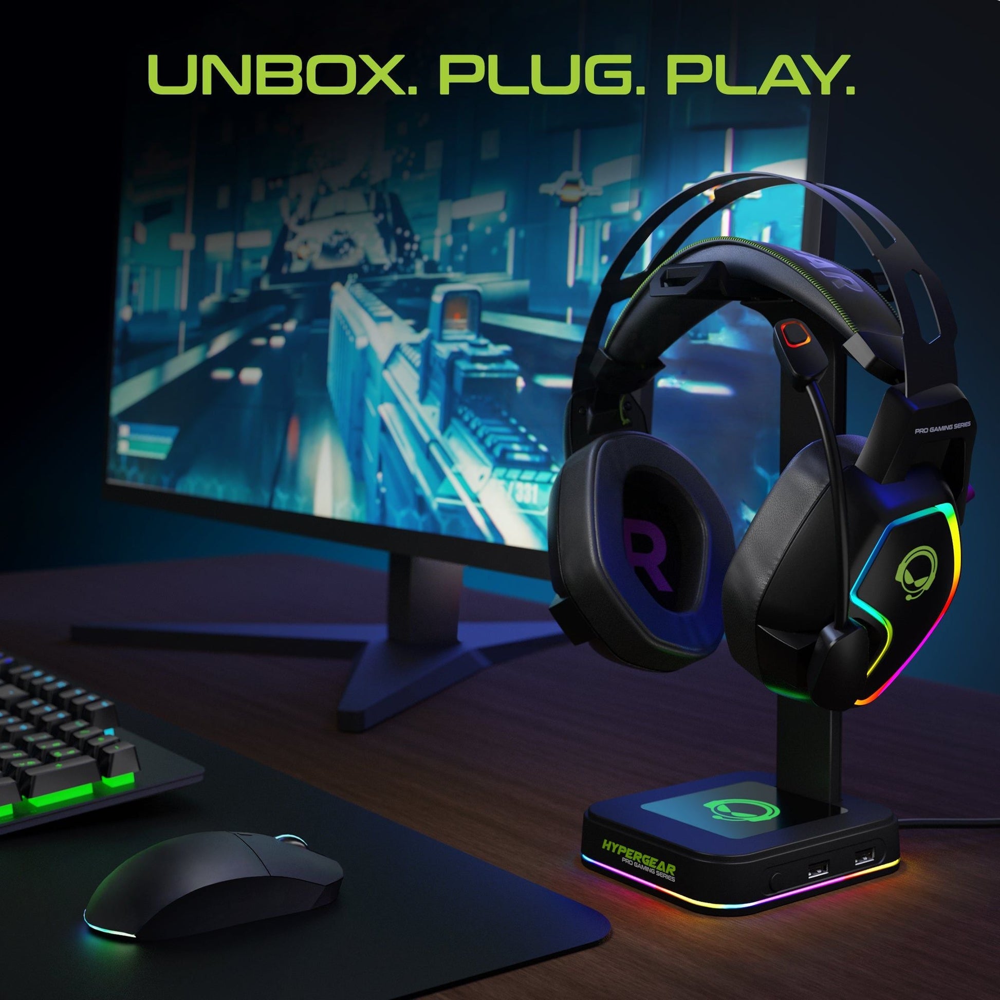 HyperGear RGB Command Station Headset Stand - Renee Lane Company