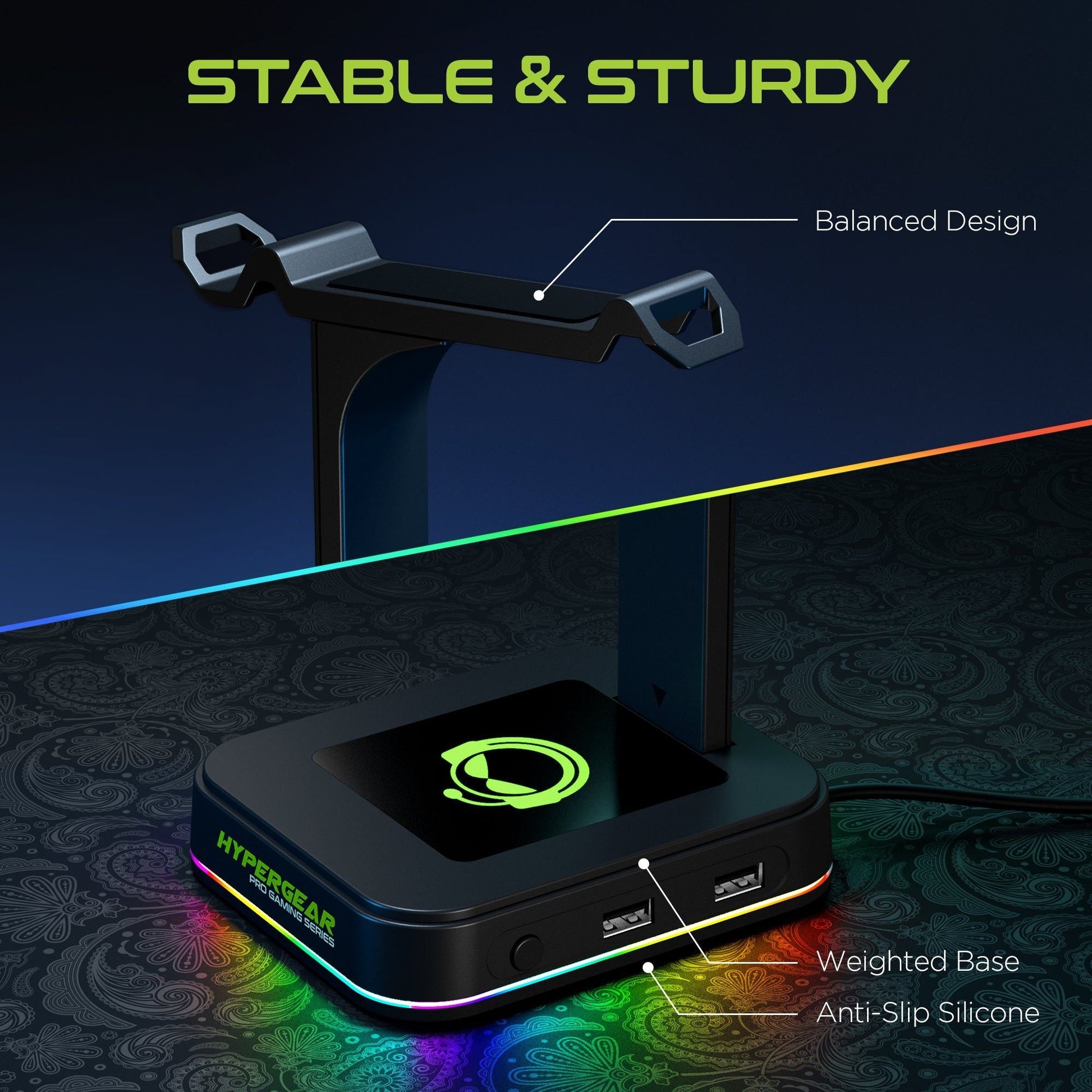 HyperGear RGB Command Station Headset Stand - Renee Lane Company