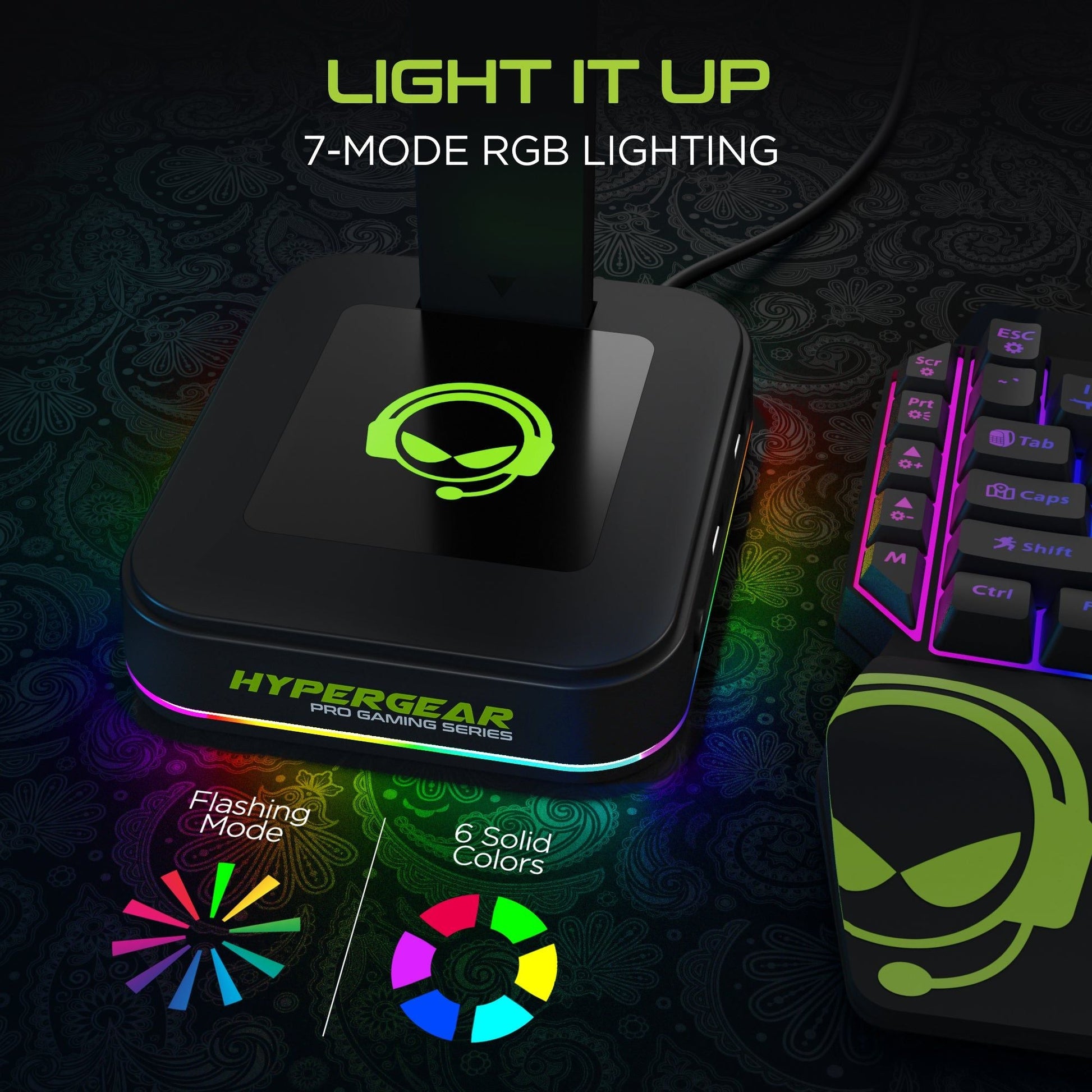 HyperGear RGB Command Station Headset Stand - Renee Lane Company