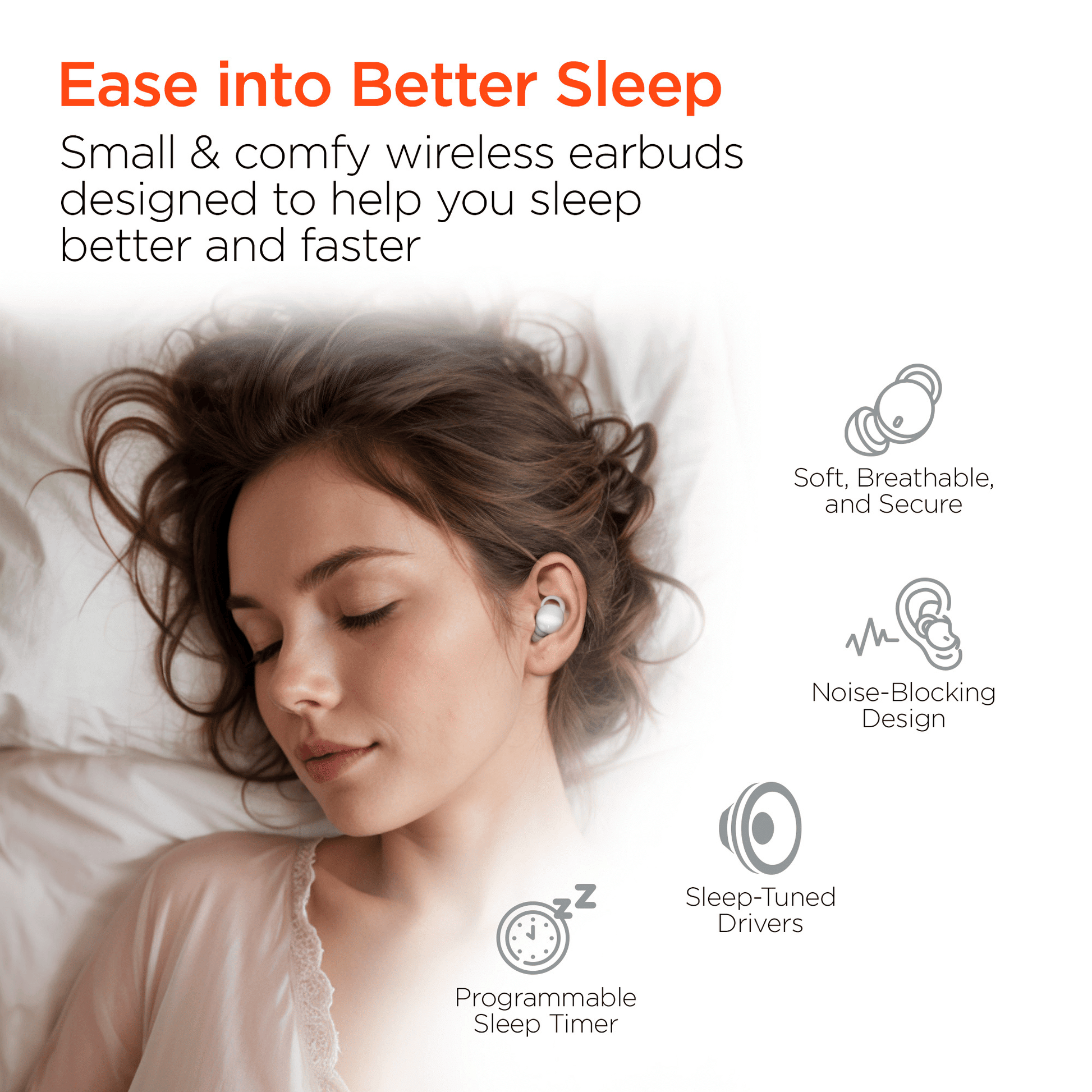 HyperGear SleepEEZ Mini Noise-Blocking True Wireless Earbuds for Sleeping - Renee Lane Company