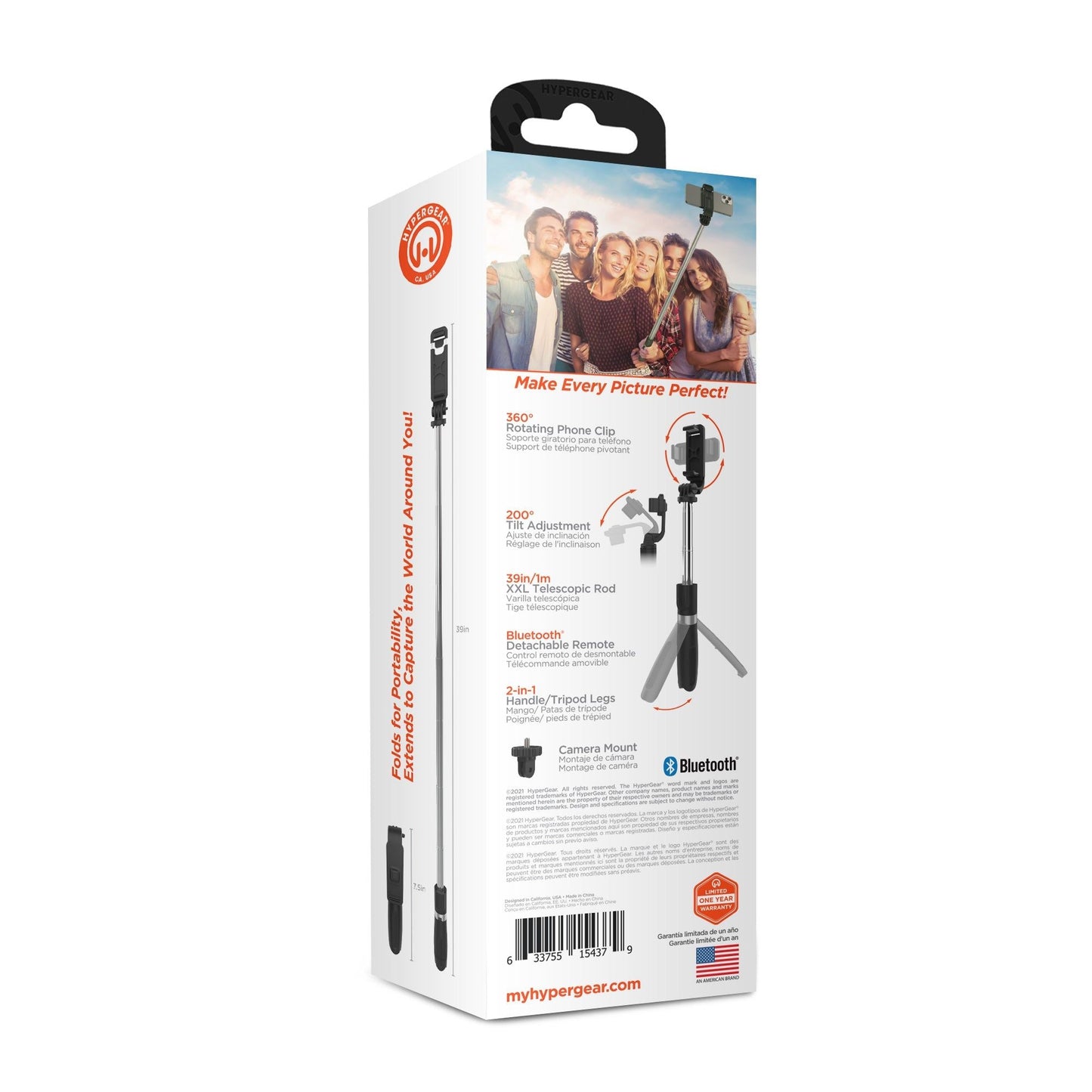 HyperGear SnapShot Wireless Selfie Stick + Tripod - Renee Lane Company