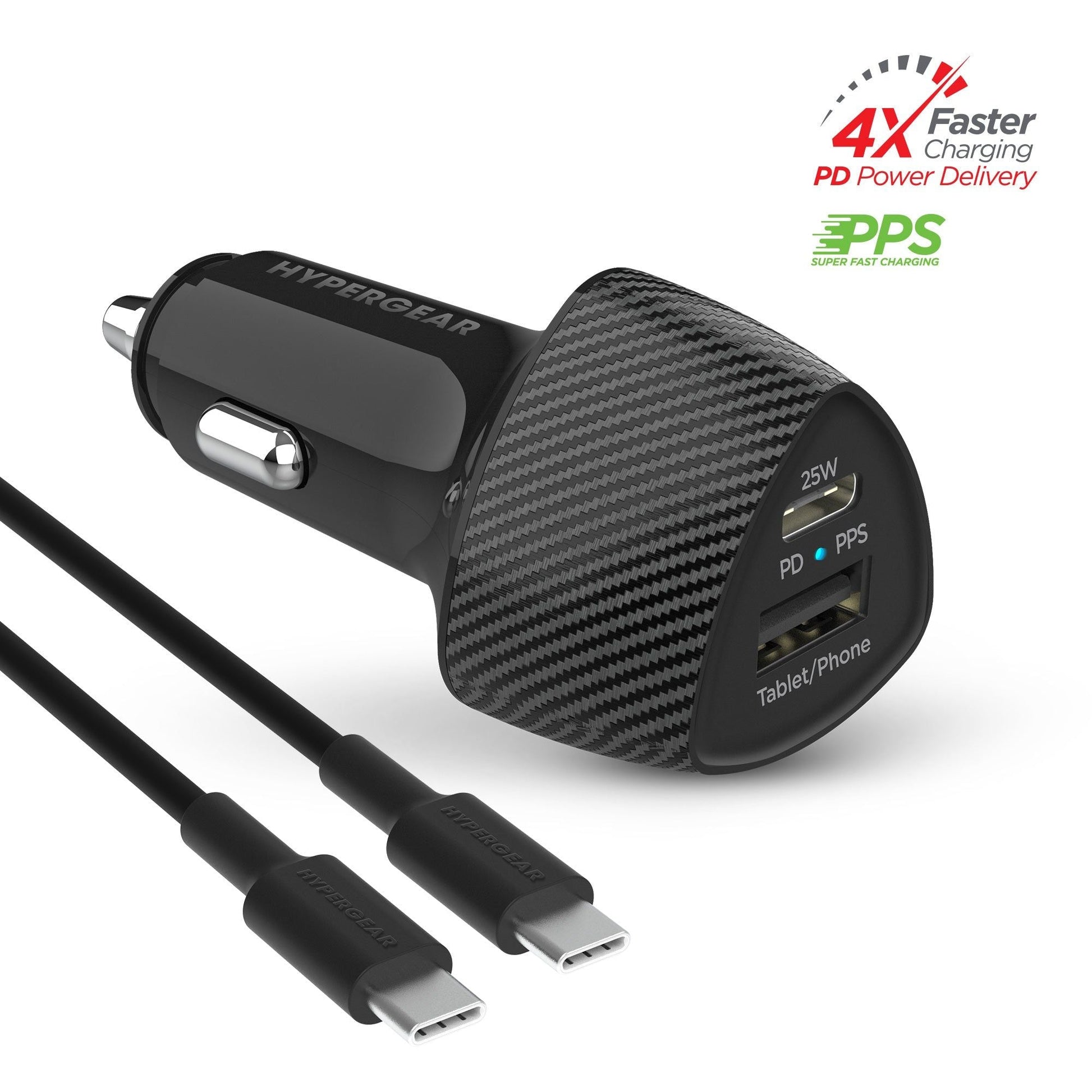 HyperGear SpeedBoost 25W PD USB-C Car Kit - Renee Lane Company