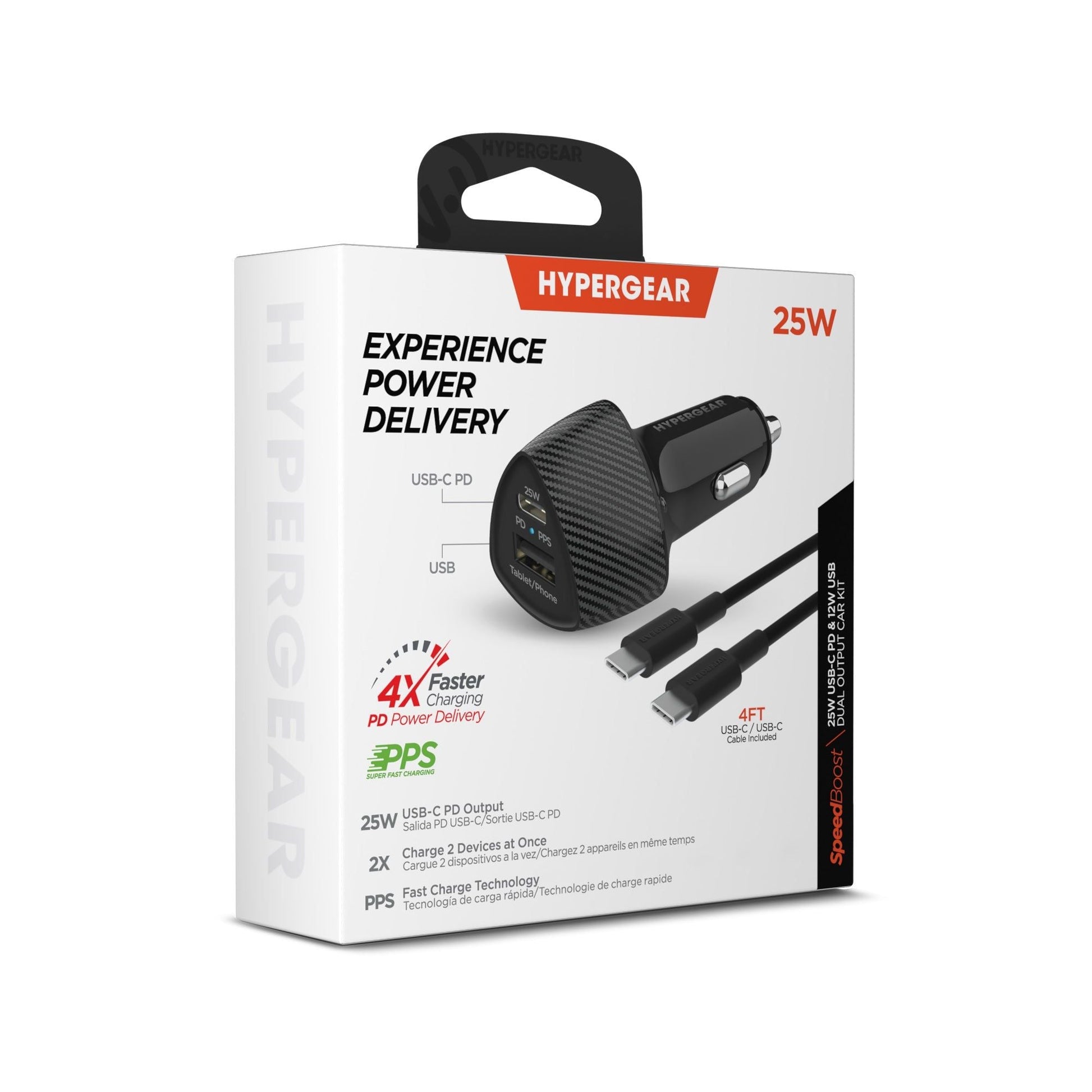 HyperGear SpeedBoost 25W PD USB-C Car Kit - Renee Lane Company