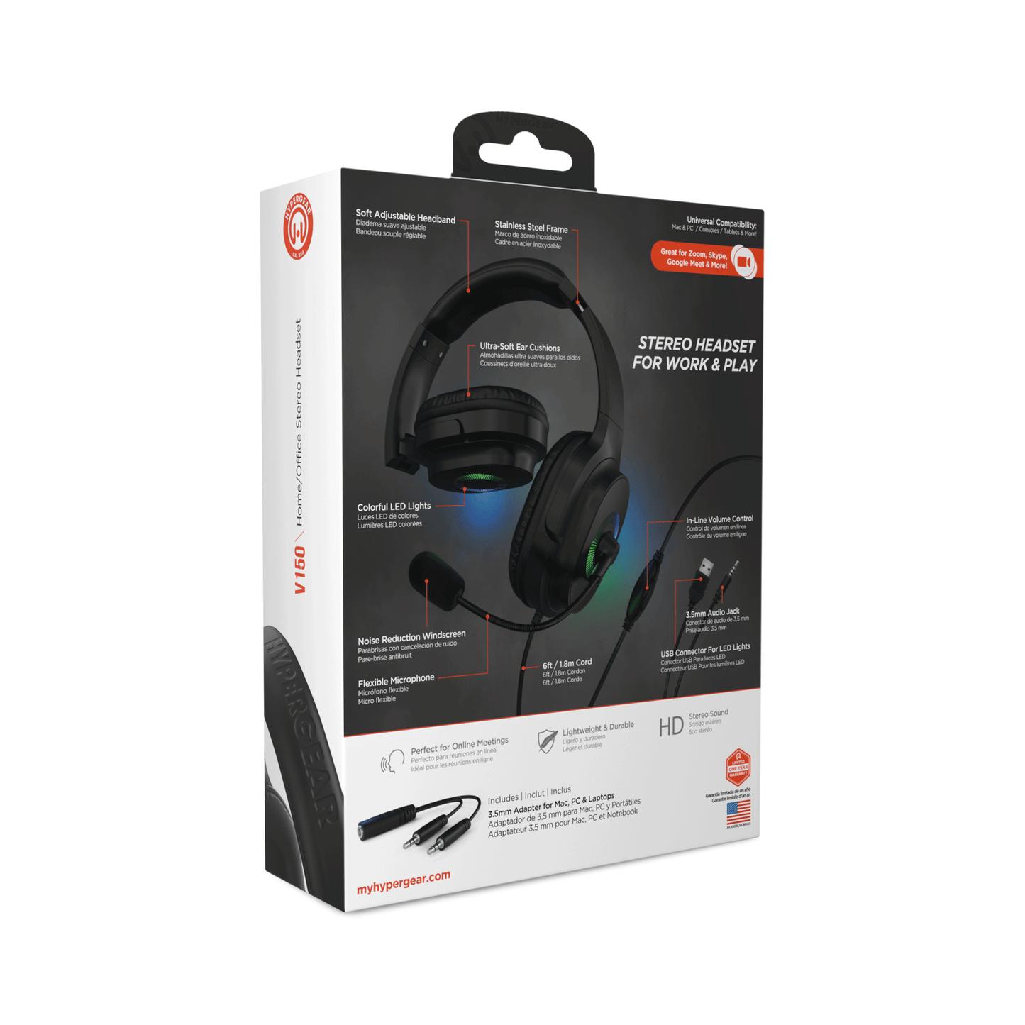 HyperGear V150 Home/Office Stereo Headset - Renee Lane Company