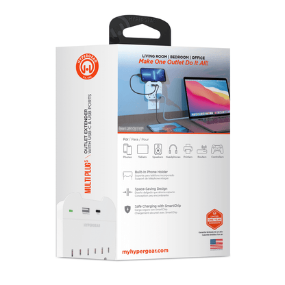 HyperGear Wall Adapter Power Strip 3 Outlets - Renee Lane Company