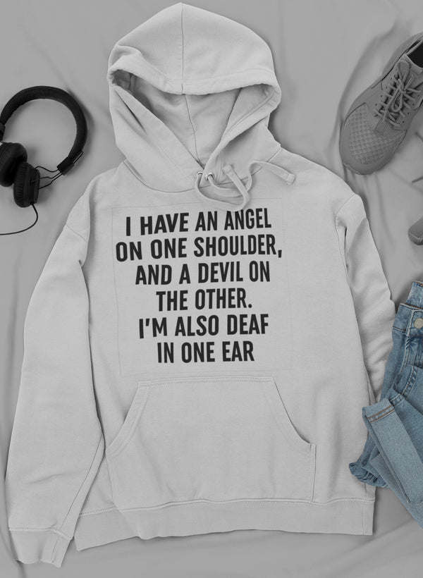I Have An Angel and A Devil Hoodie - Renee Lane Company