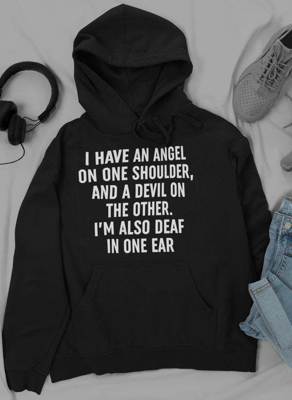 I Have An Angel and A Devil Hoodie - Renee Lane Company