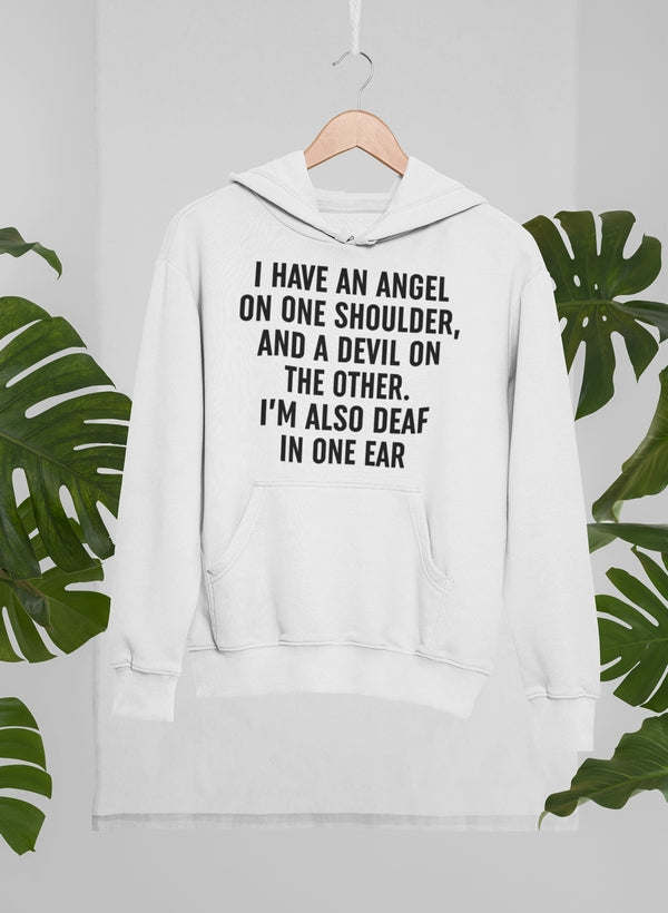 I Have An Angel and A Devil Hoodie - Renee Lane Company