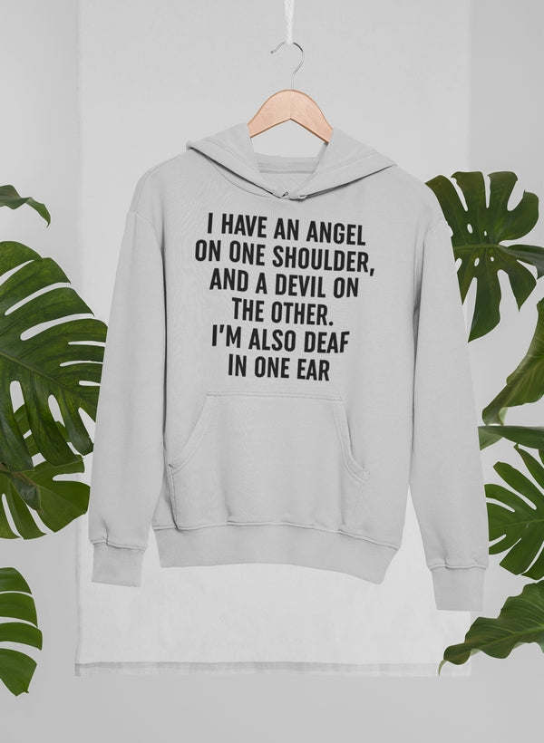 I Have An Angel and A Devil Hoodie - Renee Lane Company