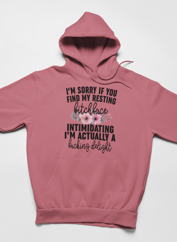 I'm Sorry If You Find My Resting Face Intimidating Hoodie - Renee Lane Company