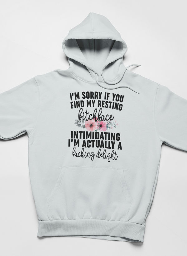 I'm Sorry If You Find My Resting Face Intimidating Hoodie - Renee Lane Company