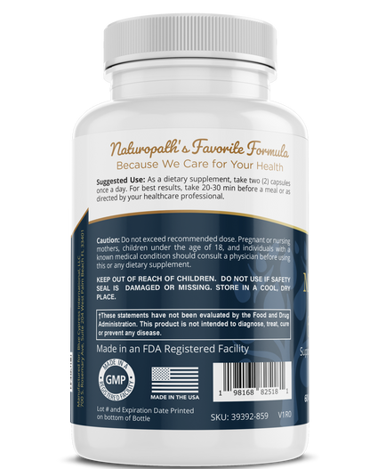Inositol supplement bottle with Naturaphat’s Favorite Formula text and warnings