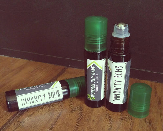 Immunity Bomb Roller / Roll on / Essential oils / Organic / Flu / Cold / Prevention / Recovery / Natural Immune System Boost / kids / adults - Renee Lane Company