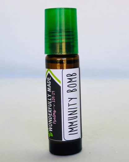Immunity Bomb Roller / Roll on / Essential oils / Organic / Flu / Cold / Prevention / Recovery / Natural Immune System Boost / kids / adults - Renee Lane Company