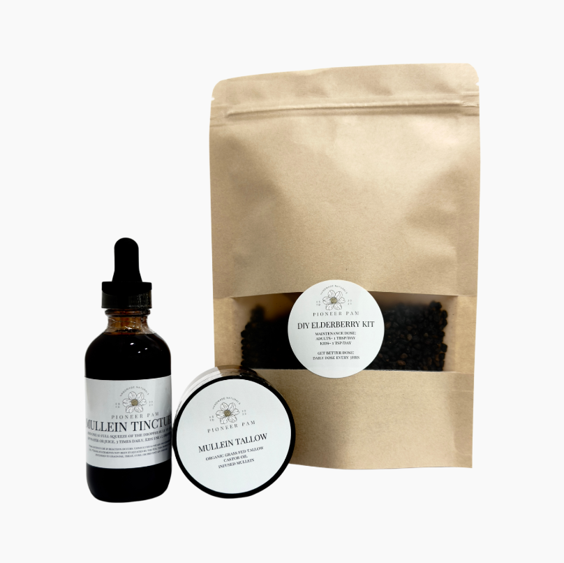 Immunity Combo: Immune System & Respiratory Support- Mullein Tincture + Elderberry Kit + Mullein Tallow - Renee Lane Company