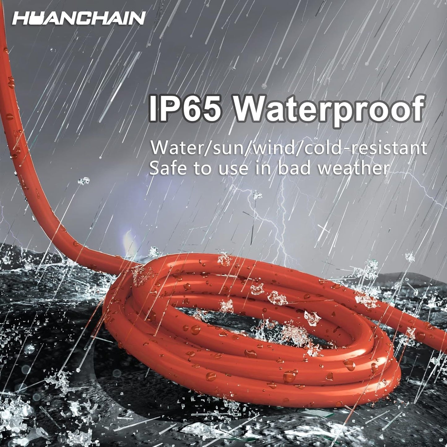 Indoor Outdoor Extension Cord 25 ft Waterproof, 16/3 Gauge Flexible Cold-Resistant Appliance Extension Cord Outside, 13A 1625W 16AWG SJTW, 3 Prong Electric Cable Orange, ETL - Renee Lane Company