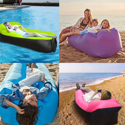 Inflatable Lounger, Portable,Waterproof For Backyard Lakeside Beach Traveling Camping Picnics & Music Festivals Camping, Lazy Inflatable Sofa - Renee Lane Company