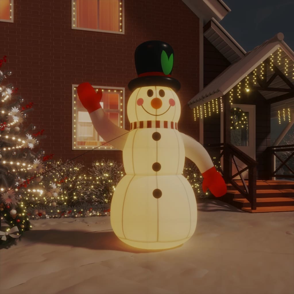 Inflatable Snowman with LEDs 8 ft - Renee Lane Company