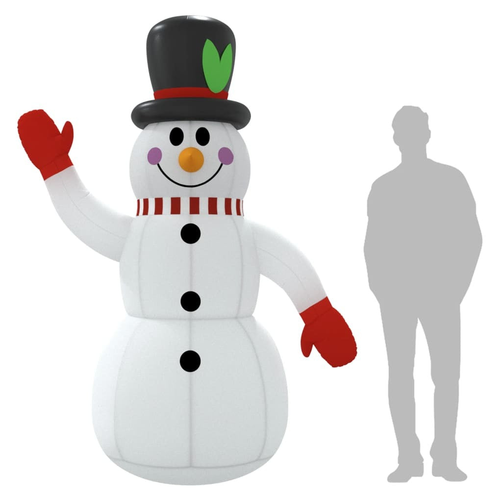 Inflatable Snowman with LEDs 8 ft - Renee Lane Company
