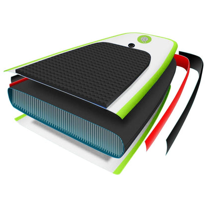 Inflatable Stand Up Paddle Board Set Green and White - Renee Lane Company