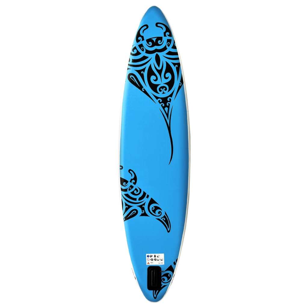 Inflatable Stand Up Paddleboard Set 126"x29.9"x5.9" Blue - Renee Lane Company
