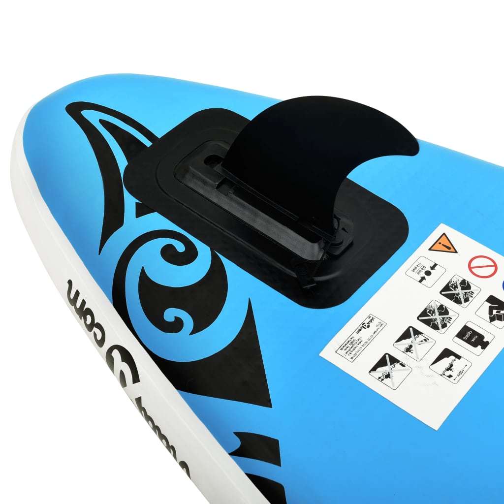Inflatable Stand Up Paddleboard Set 126"x29.9"x5.9" Blue - Renee Lane Company