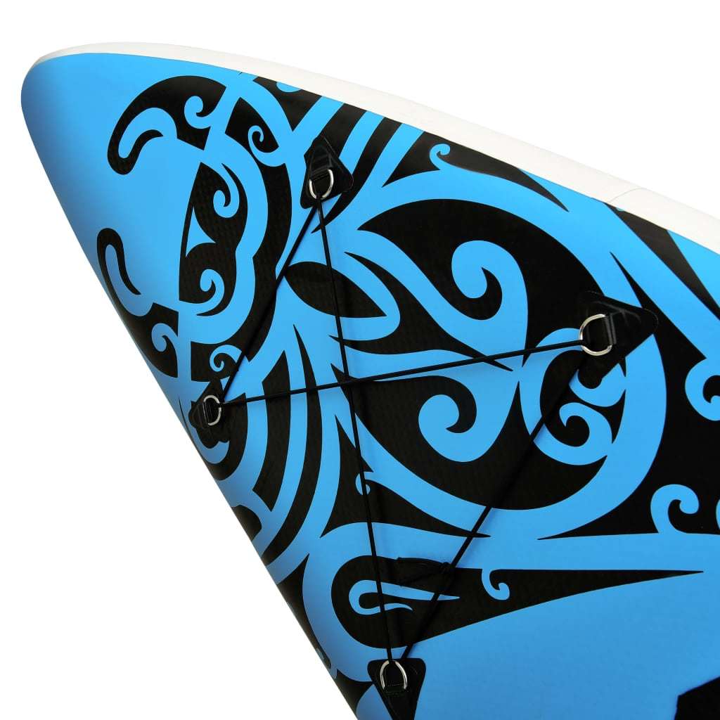 Inflatable Stand Up Paddleboard Set 126"x29.9"x5.9" Blue - Renee Lane Company