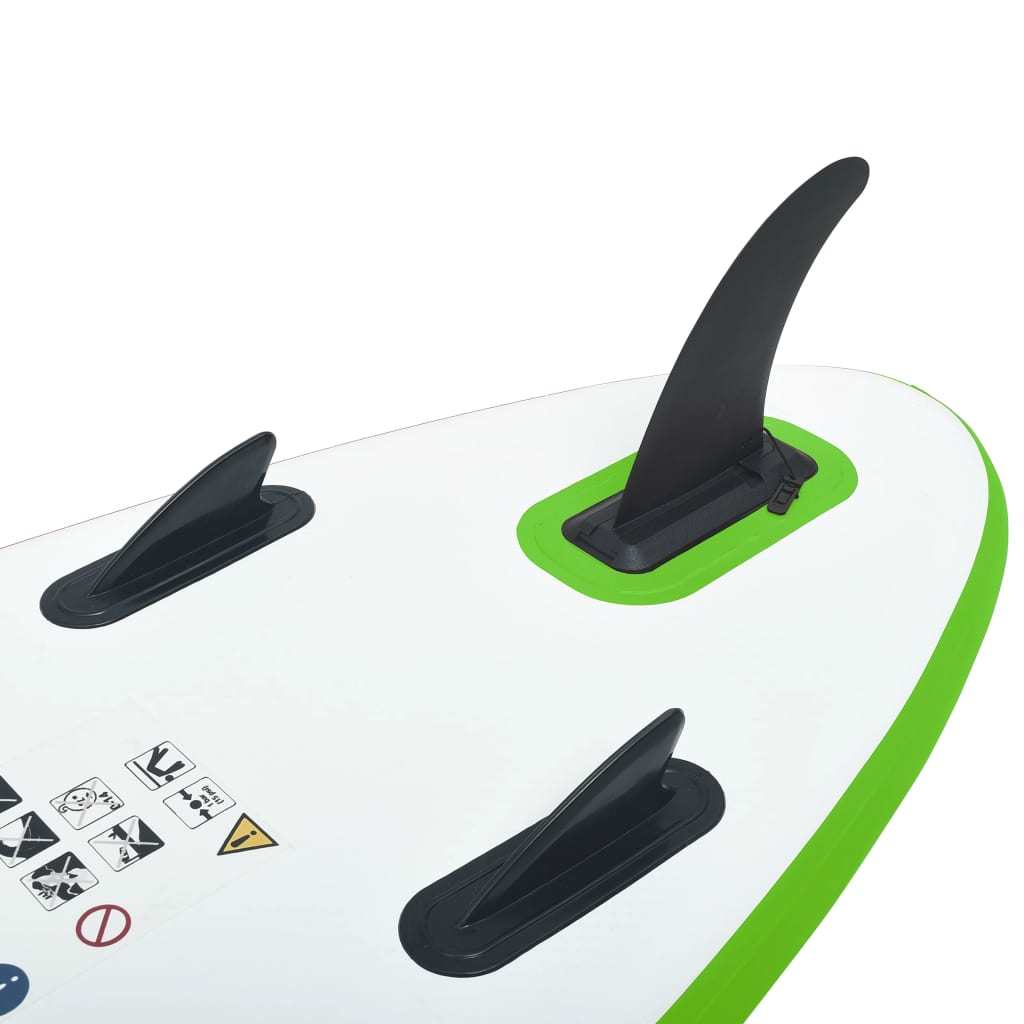 Inflatable Stand Up Paddleboard Set Green and White - Renee Lane Company