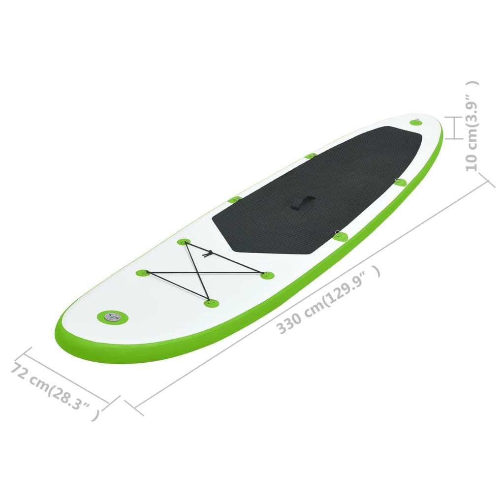 Inflatable Stand Up Paddleboard Set Green and White - Renee Lane Company
