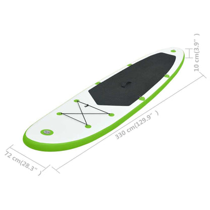 Inflatable Stand Up Paddleboard Set Green and White - Renee Lane Company