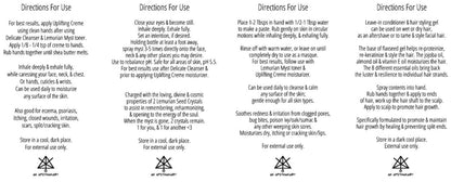 Mane Positive Package directions for use pages with multiple text sections