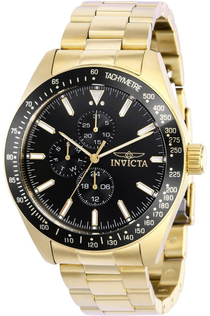 Invicta Mens 38968 Aviator Quartz Multifunction Black Dial Watch - Renee Lane Company