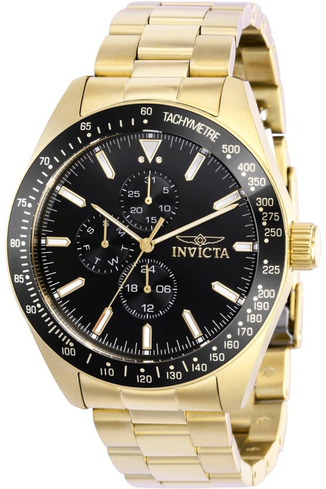 Invicta Mens 38968 Aviator Quartz Multifunction Black Dial Watch - Renee Lane Company