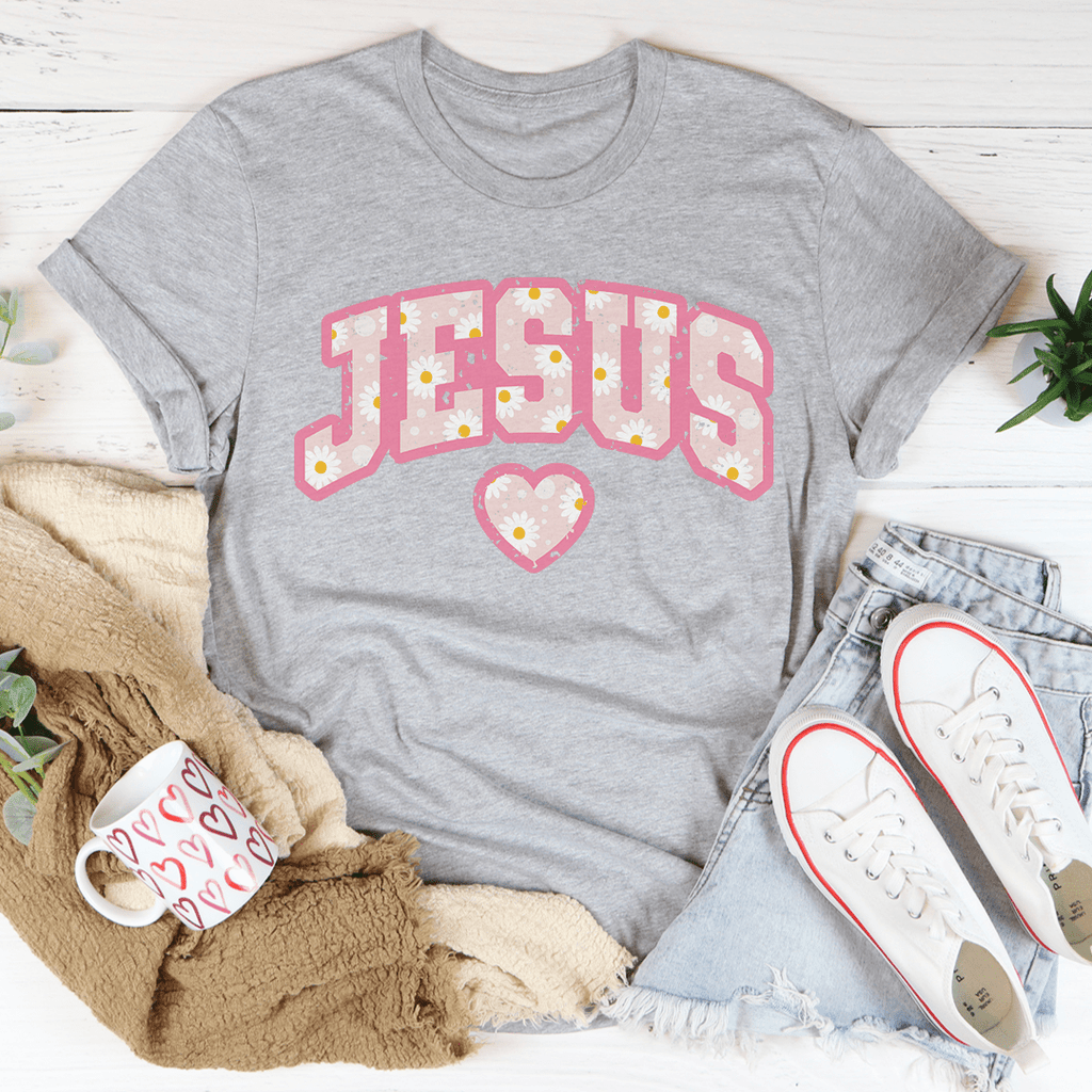 Jesus Floral T-Shirt - Renee Lane Company