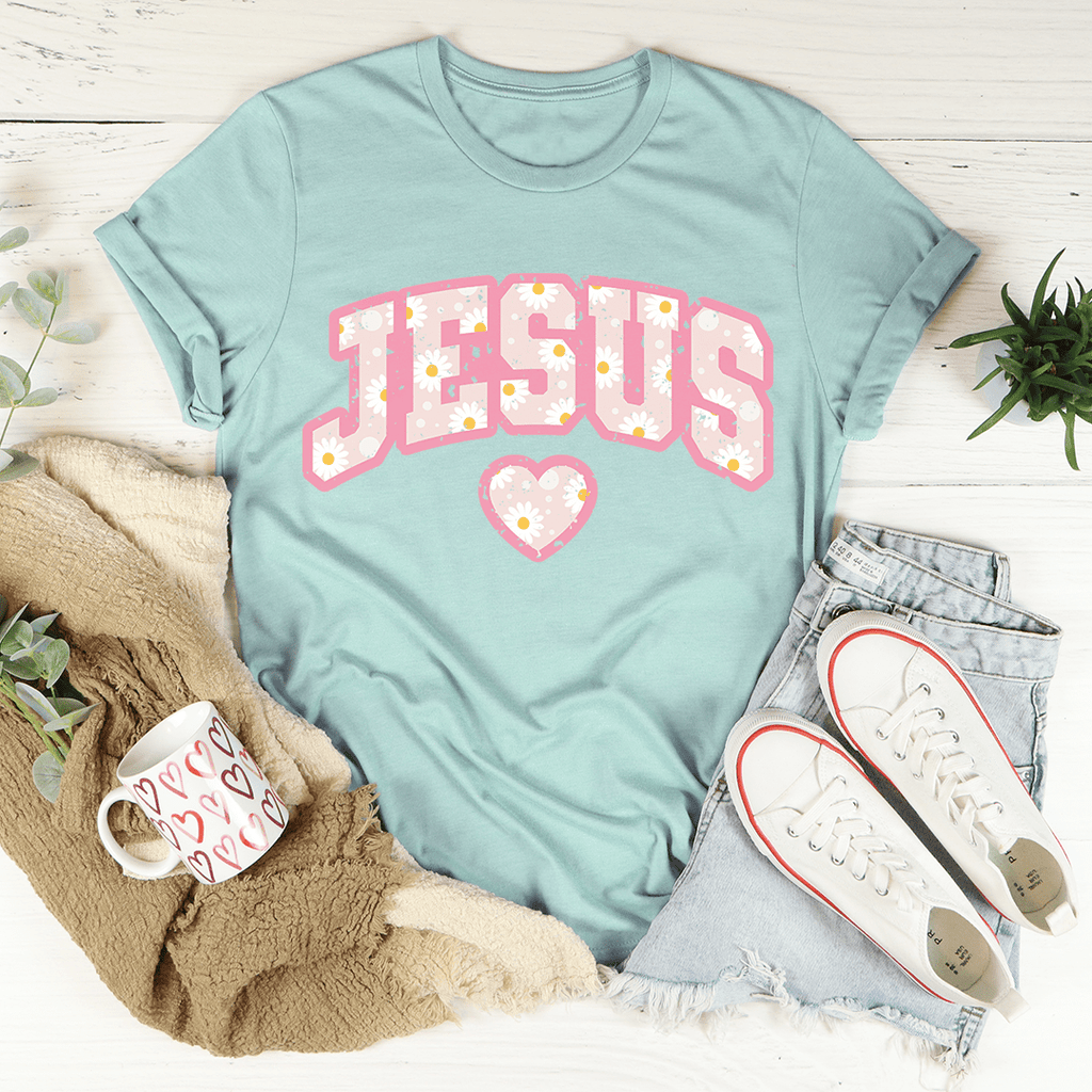 Jesus Floral T-Shirt - Renee Lane Company
