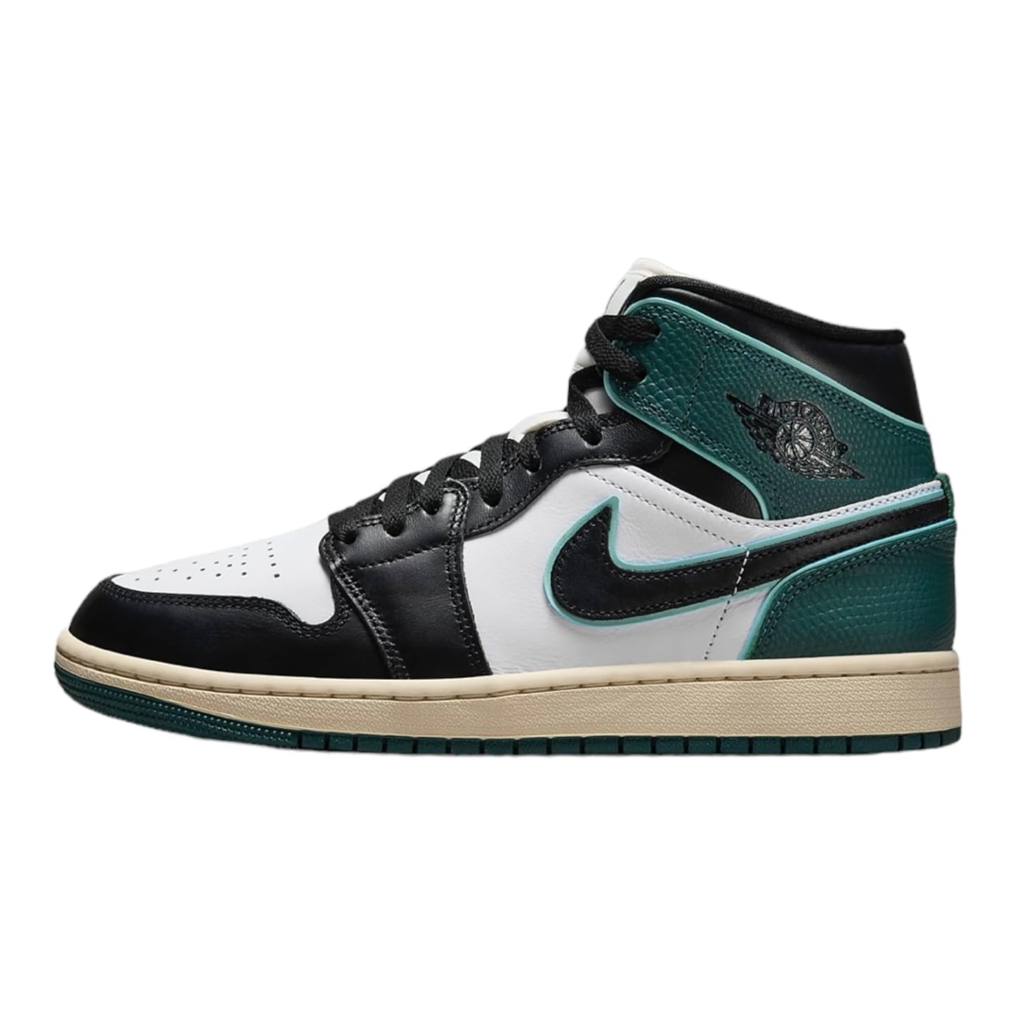 Jordan Nike Air 1 Mid Womens White/Black-Light Dew FQ7818-100 9 - Renee Lane Company