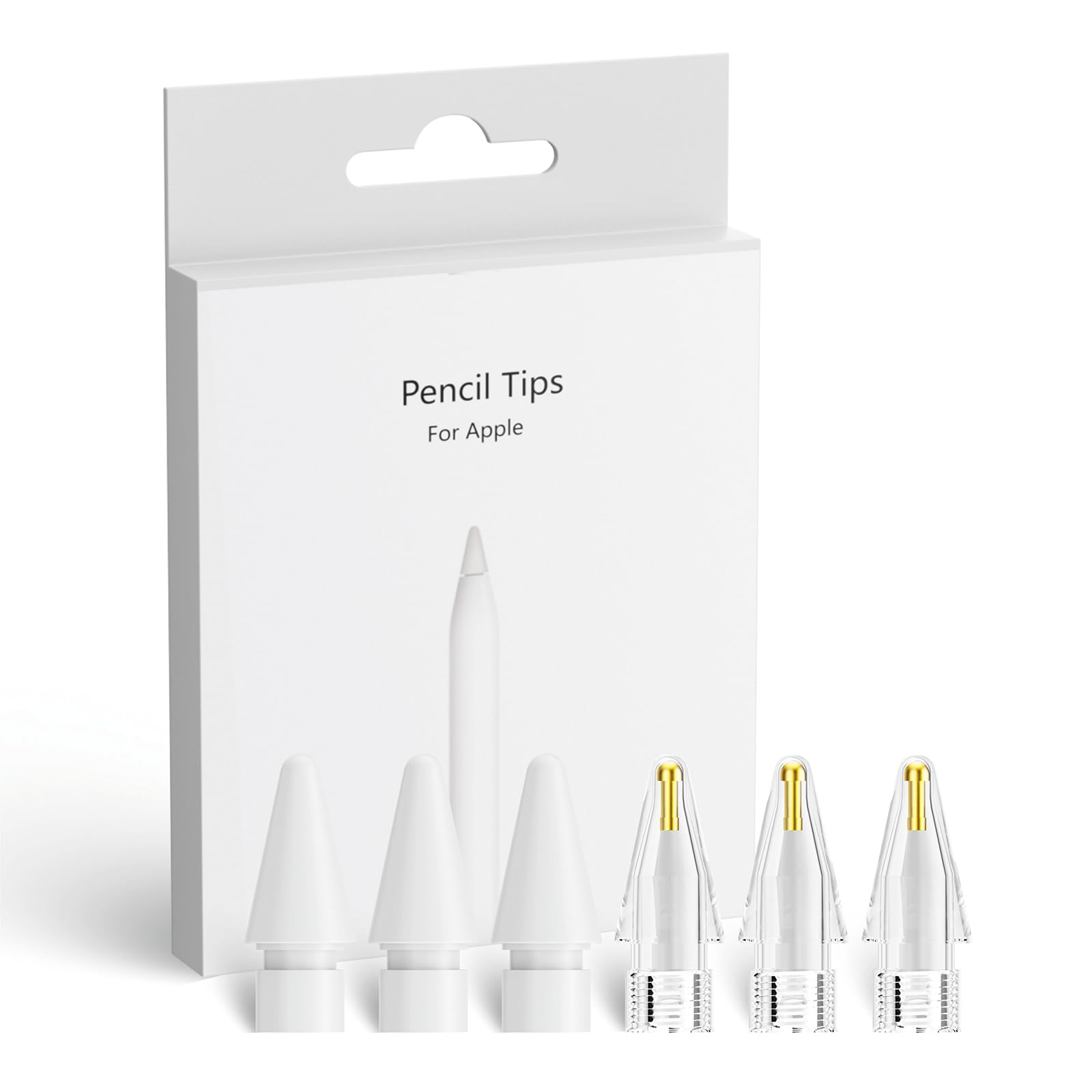 JvKzaen Upgraded Replacement Tips for Apple Pencil Mix Transparent Metal Tips for Apple Pencil 2nd Generation/ 1st Gen/USB C Apple Pen Tips(6Pack) - Renee Lane Company